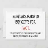 母のユーモアあふれる誕生日カード 難しいお母さんへのプレゼントに 招待状 (正面)