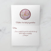 母の三世代の写真ピンクのバラの母の日 シーズンカード (内部)