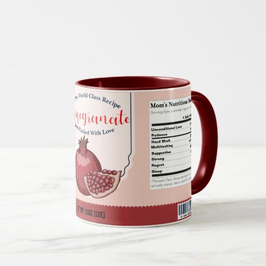 母の世界クラスのザクロ愛ジャムマグ マグカップ (正面右)