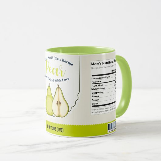 母の世界クラス梨ラブジャムマグ マグカップ (正面右)