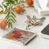 母の乾燥紅葉と花キーチェーン キーホルダー (側面)