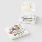 母の亡き写真遺失の記念品 ストーンコースター (横)