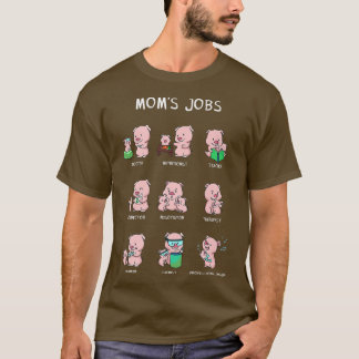 母の仕事母の日ママ豚ファーム農家ママ Tシャツ