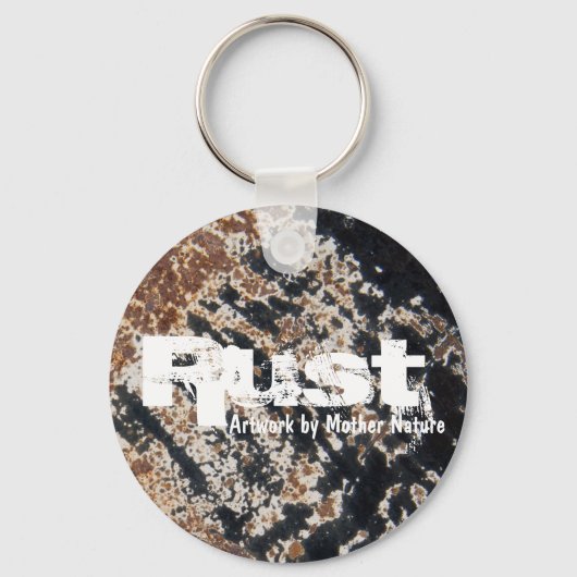 母の作品を錆ばす自然 キーホルダー (正面)