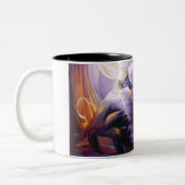 母の保護者のマグ ツートーンマグカップ (左)