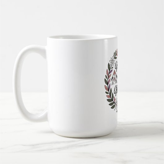 母の信仰は山を動かす コーヒーマグカップ (左)