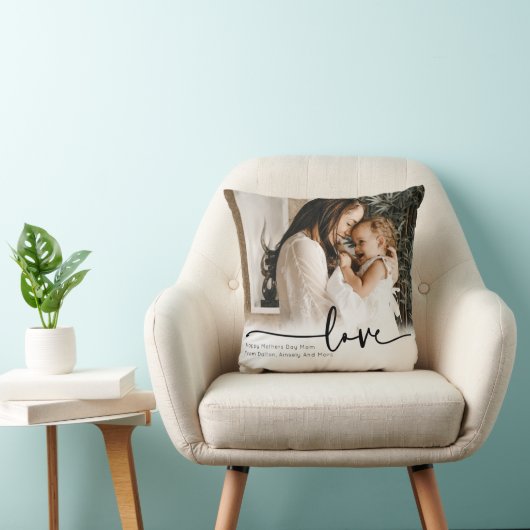 母の写真の母の日のカスタム台本 クッション (椅子)