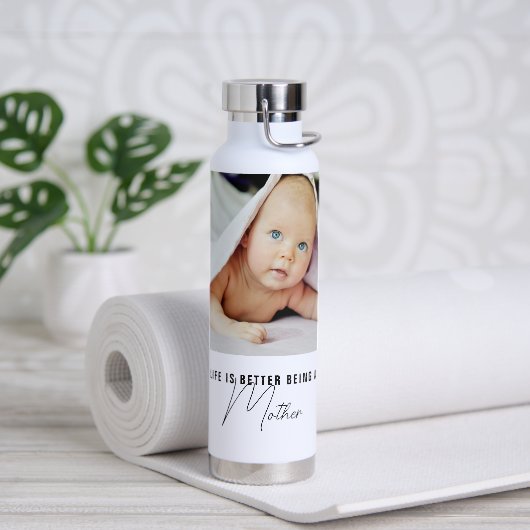 母の写真は人生の方が良い ウォーターボトル (ヨガ)
