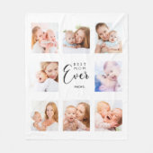 母の写真コラージュ母の日 フリースブランケット (正面)