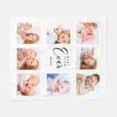 母の写真コラージュ母の日 フリースブランケット (正面(横))