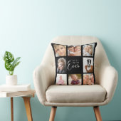 母の写真コラージュ黒の子供たち クッション (椅子)