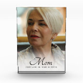 母の写真パーソナライズされた追悼の葬儀 フォトブロック (正面)
