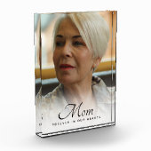 母の写真パーソナライズされた追悼の葬儀 フォトブロック (左)