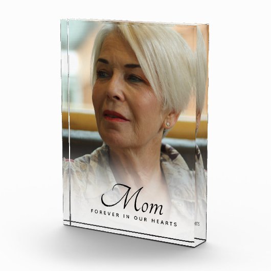 母の写真パーソナライズされた追悼の葬儀 フォトブロック (右)