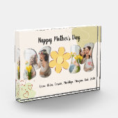 母の写真ブロックパーソナライズされた、母の日のプレゼント フォトブロック (左)