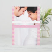 母の写真ベビーガールシャワーのお知らせ 招待状 (スタンド正面)