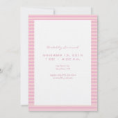 母の写真ベビーガールシャワーのお知らせ 招待状 (裏面)