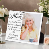 母の写真詩の愛する思い出で フォトプラーク