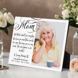 母の写真詩の愛する思い出で フォトプラーク