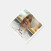 母の写真追悼式 スタンダードカクテルナプキン (角)