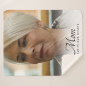 母の写真追悼記念 シェルパブランケット (正面(横))