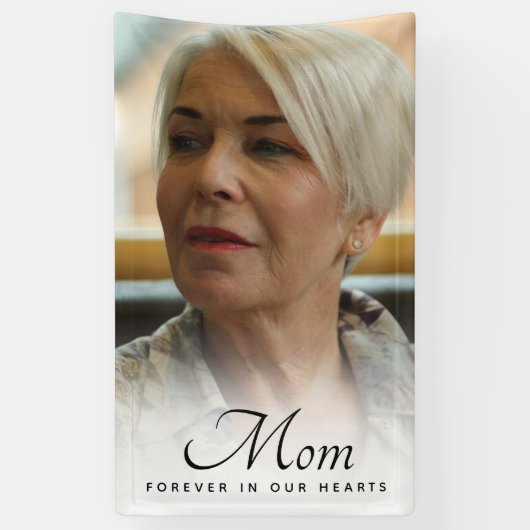 母の写真追悼記念 横断幕 (縦)