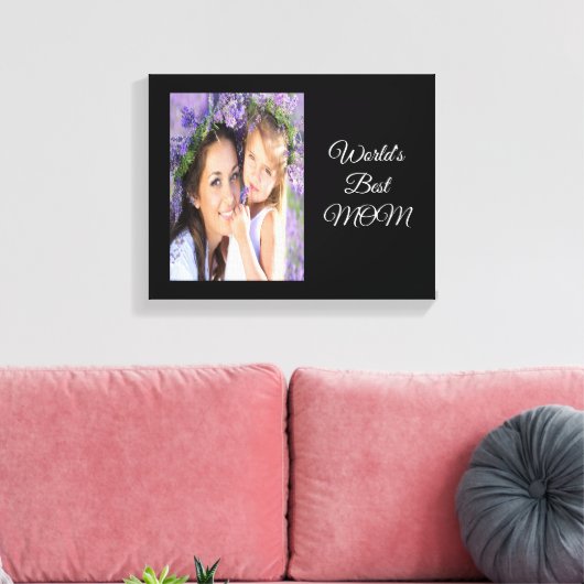 母の写真黒 キャンバスプリント (インサイチュ (リビング))