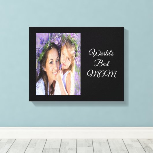 母の写真黒 キャンバスプリント (インサイチュ (ウッドフロア))