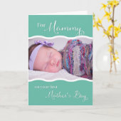 母の初日ママの日-カスタム写真 カード (黄色い花)