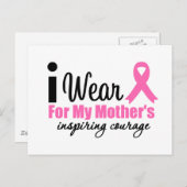 母の勇気ある姿に感動してピンクを身に着ける ポストカード (正面/裏面)