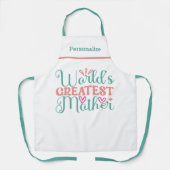 母の台所で世界一の母の贈り物|過去記事 エプロン (正面)