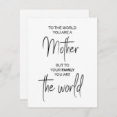 母の名言, 母の日または誕生日のギフト シーズンカード (正面/裏面)