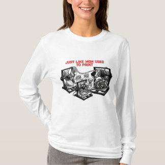 母の味プリントベジタリアンフードTシャツ Tシャツ