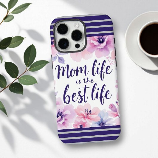 母の命は最高の生命 | 水彩フローラ母 Case-Mate iPhoneケース