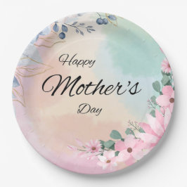 母の咲くお祝いフローラ ペーパープレート