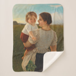 母の喜び（愛する母と娘） シェルパブランケット
