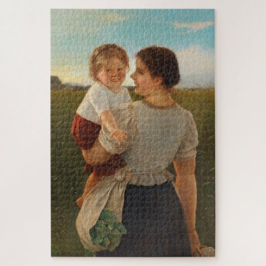 母の喜び（愛する母と娘） ジグソーパズル (縦)