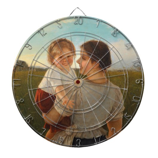 母の喜び（愛する母と娘） ダーツボード (正面)