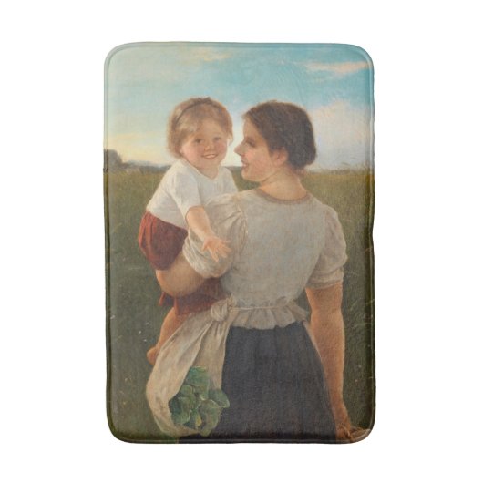 母の喜び（愛する母と娘） バスマット (正面縦)