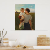 母の喜び（愛する母と娘） ポスター (キッチン)