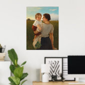 母の喜び（愛する母と娘） ポスター (ホームオフィス)