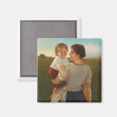 母の喜び（愛する母と娘） マグネット (正面/裏面)