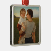 母の喜び（愛する母と娘） メタルオーナメント (右)