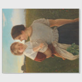 母の喜び（愛する母と娘） ラッピングペーパー (フラット)