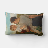 母の喜び（愛する母と娘） ランバークッション (裏面)