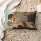 母の喜び（愛する母と娘） ランバークッション (ブランケット)