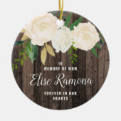 母の国の木目パーソナライズされたの思い出として セラミックオーナメント (正面)