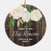 母の国の木目パーソナライズされたの思い出として セラミックオーナメント (裏面)