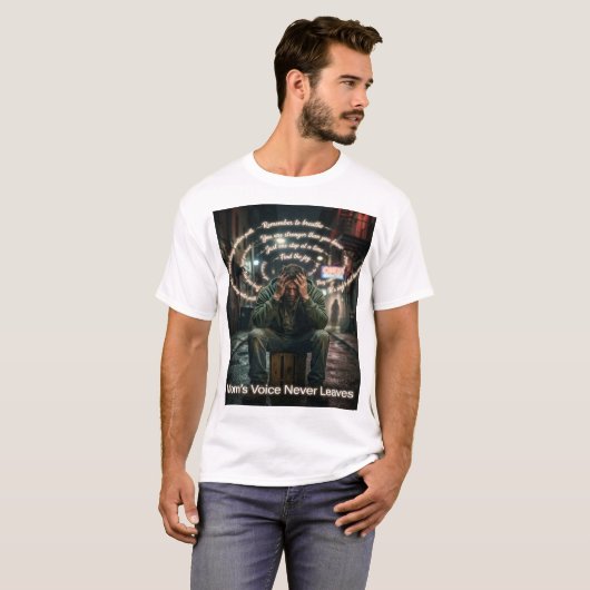 母の声の癒しTシャツ 息を忘れないで  Tシャツ (正面フル)