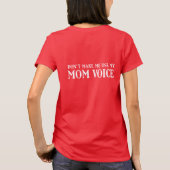 母の声を使わせるな Tシャツ (裏面)